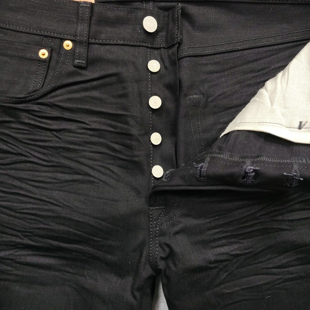 Levi's 501 Jeans Mens 34x38 Black Denim Big & Tall Straight Leg Button Fly NWT - Picture 8 of 16